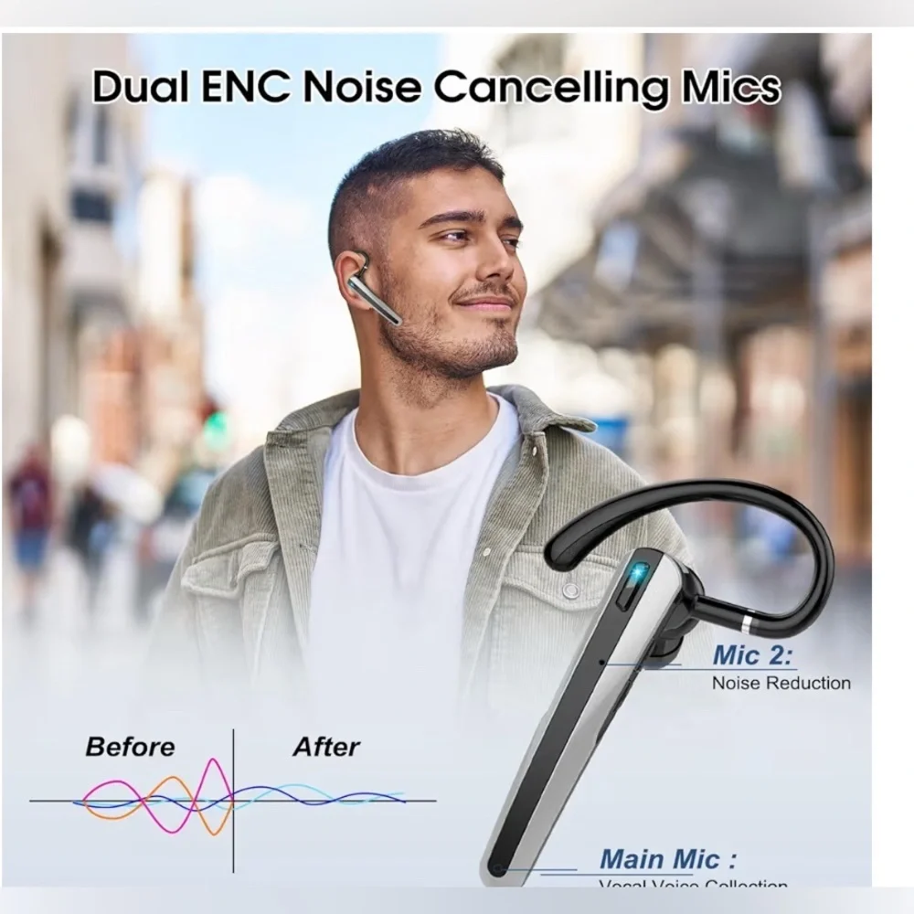 Wireless Bluetooth Headset - Black